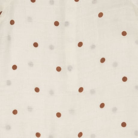 《スワドル単品 》MUSLIN Polka Dots Cashew Swaddle Blanket オーガニック モスリンコットン素材 Fサイズ 白色  ポルカドット 157-F3-MBD