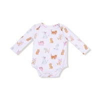 《Bamboo Bodysuit Fancy Pets バンブー素材 ロンパース ファンシーペット柄》 単品箱なし 147-F25-FAP 紫色 70～85cmサイズ