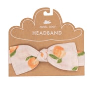 《PEACHES Hadband モスリンコットン ピーチ柄 ヘッドバンド》単品箱なし 124-S24-PEA