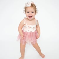 《 BALLET SHOES Tutu Bubble バンブー素材 チュチュ ロンパース バレーシューズ柄》単品 箱なし 484-S24-BSH (桃色 70～90cmサイズ)