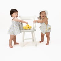 《Lovely Lemons Smocked Top w/Bloomer モスリンコットン素材 チュニックセット レモン柄》70～95cmサイズ 白色 572-S26-LLM