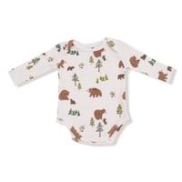《Thermal Bodysuit Sweet Brown Bears サーマル素材 ロンパース くま柄》 単品 箱なし 147-F25-SBB (茶色 70～85cmサイズ)