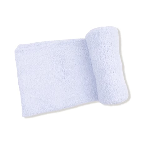 《シェニールブランケット単品 》Chenille Blanket Blue 79×79cm 青色 リボン有 箱無し