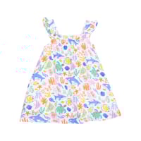 《COLORFUL REEF SUNDRESS モスリンコットン素材 珊瑚柄 サンドレス》90～135cmサイズ 白色 単品 箱なし 150-S25-COL