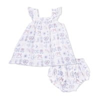 《Country Western Heirlooms Sundress モスリンコットン素材 ウエスタン柄 サンドレス》 白色 70～135cmサイズ 150-S26-CWH