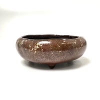 玉木啓子造230601ｉ茶釉丸鉢