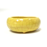 玉木啓子造230909A黄釉赤貫入丸鉢