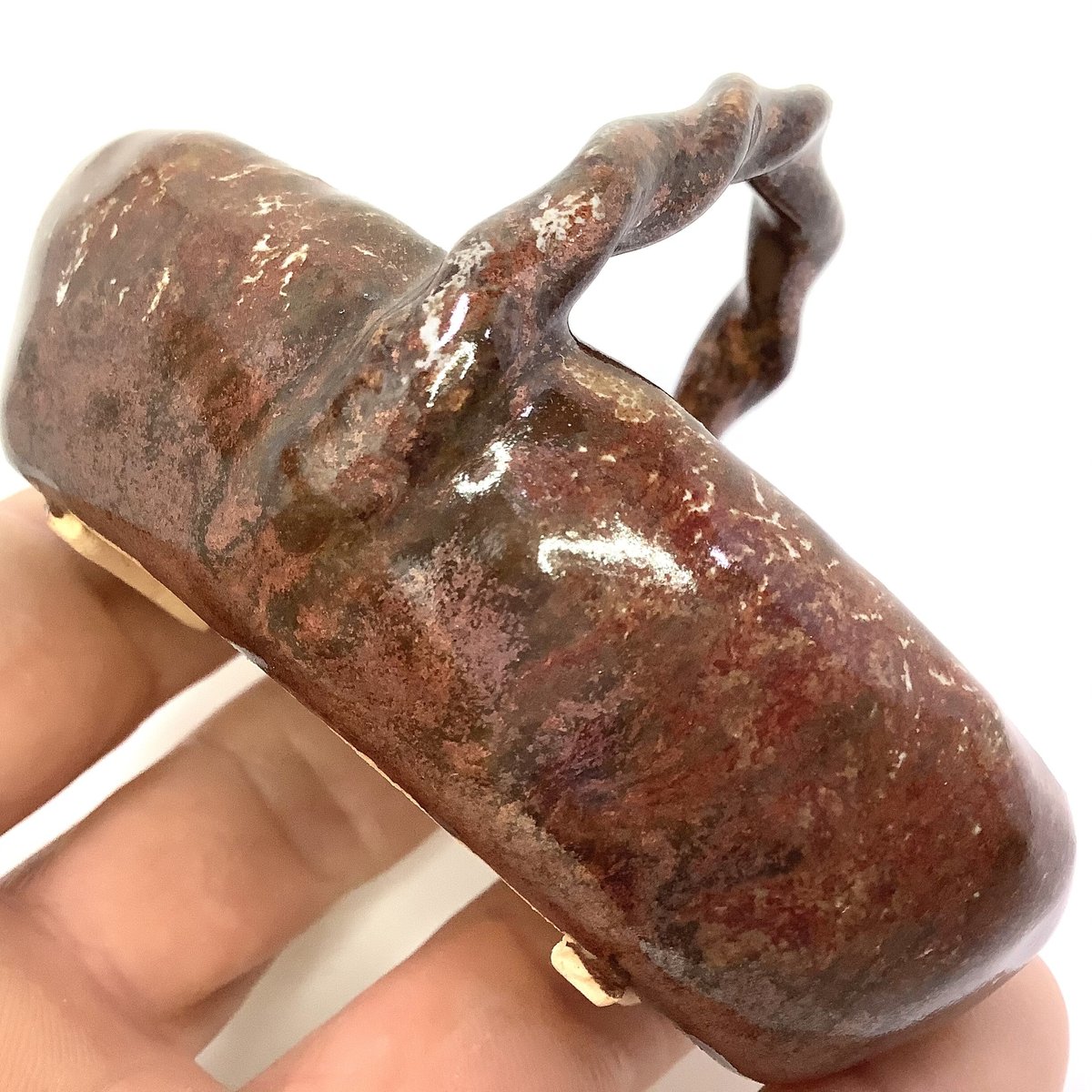 四郎窯　日展作家　四郎作　紫尖紅面取　壺　共箱　高さ23㎝　上位作 0109085856_677f1140ae665.jpg