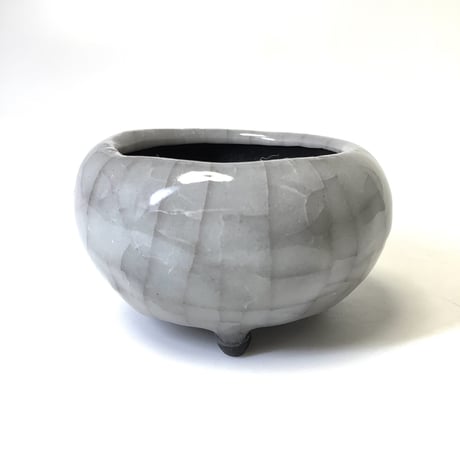 玉木啓子造230529C貫入釉丸鉢