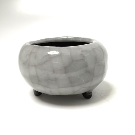 玉木啓子造230529C貫入釉丸鉢