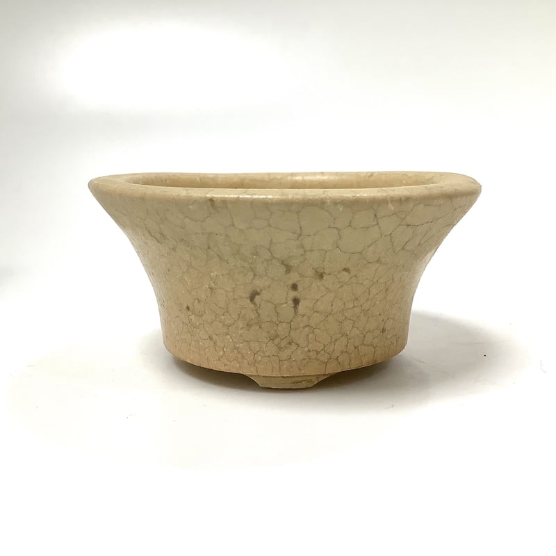 678.景仙 白貫入釉丸鉢 盆栽鉢 植木鉢 11*6cm 678.景仙 白貫入釉