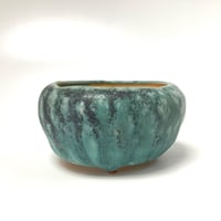 玉木啓子造230731B青釉窯変丸鉢