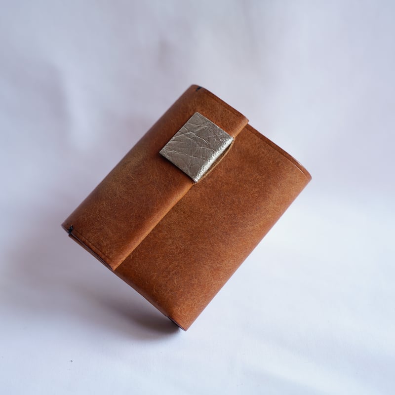 錫と本革 コンパクトウォレット｜錫×イタリアンレザーの上質財布【ao