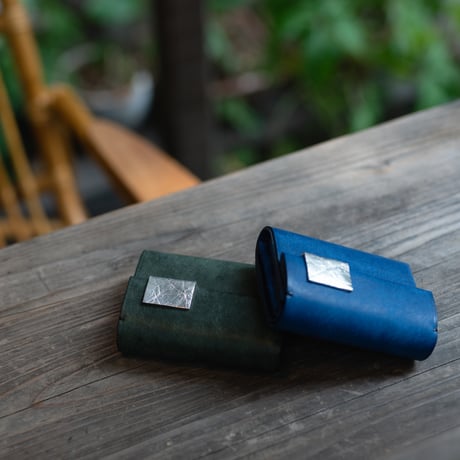 錫と本革 コンパクトウォレット｜錫×イタリアンレザーの上質財布【ao】