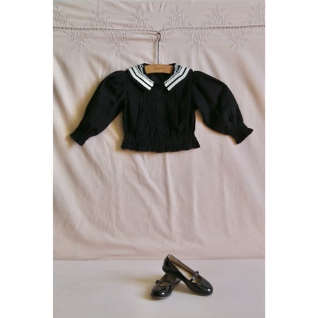 Sailor blouse black baby cord
