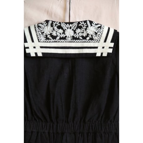Sailor blouse black baby cord