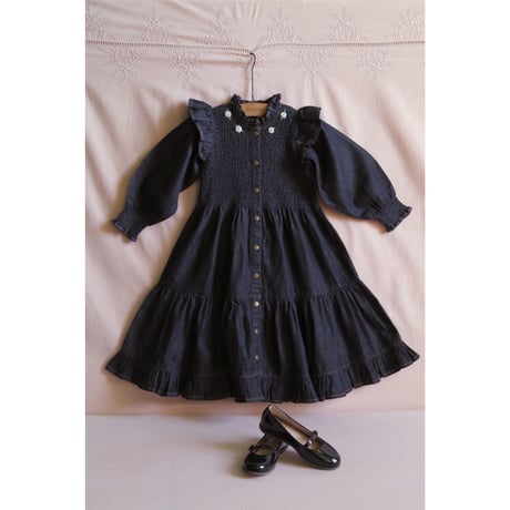 新品♡ bonjour skirt dress ＆scarf 8Y♡ AMBIDEX Store △○BLACK full moon skirt(F クロ): l'atelier