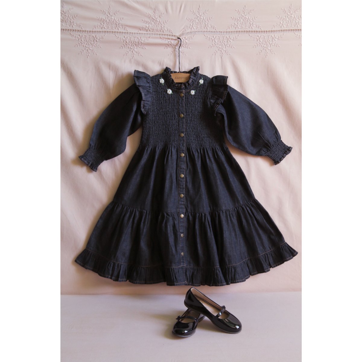 last 4Y】Ibiza dress black denim | Coup de Couer