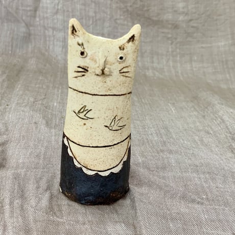 平野照子　猫花入れHA066