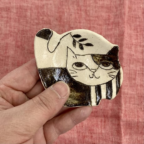 猫型豆皿　sa008029-11