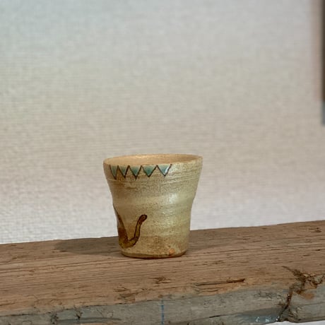平野照子　ミニカップ　茶猫　cu002007