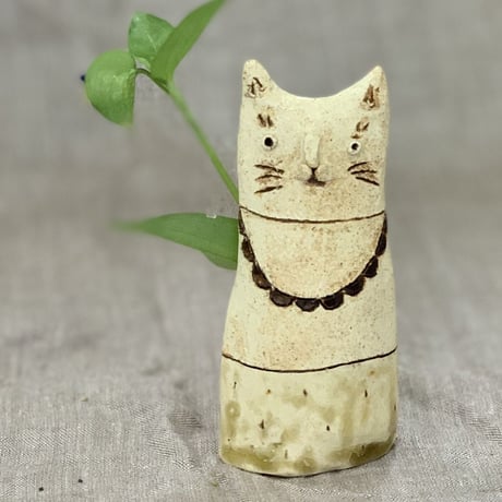 平野照子　猫花入れHA088
