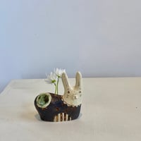 うさぎ花入れ　よこ　ha882