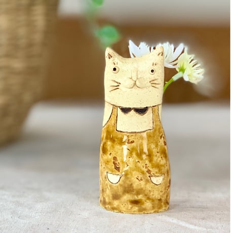 猫花入れ　ha372
