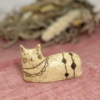 平野照子　猫花入れ　ha172