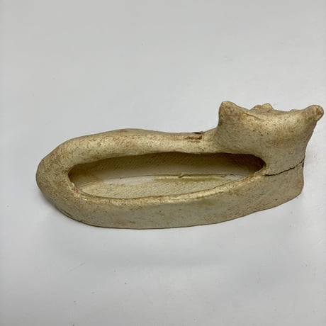 平野照子　猫花入れ横 ha213