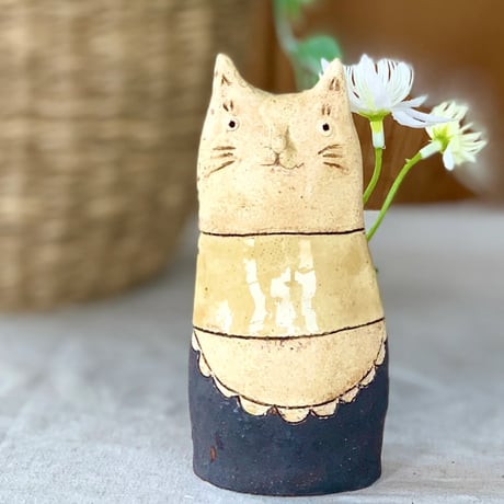 猫花入れ大　ha286