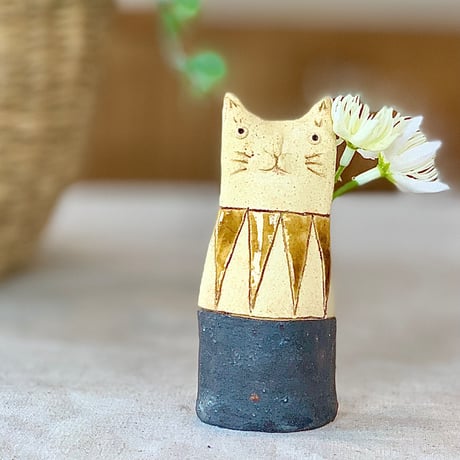 猫花入れ　ha380