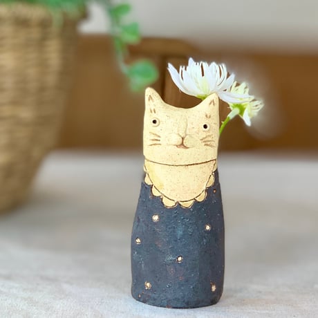猫花入れ ha363