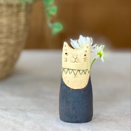 猫花入れ　ha290
