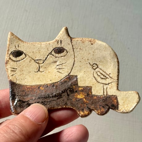 猫型豆皿　5