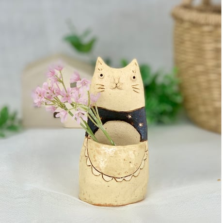 猫花入れ大または植木鉢　ha462