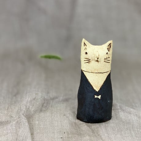 平野照子　猫花入れHA099