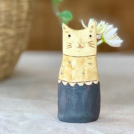 猫花入れ　ha371
