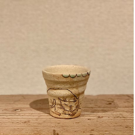 平野照子　こぼし酒セット　ベージュ