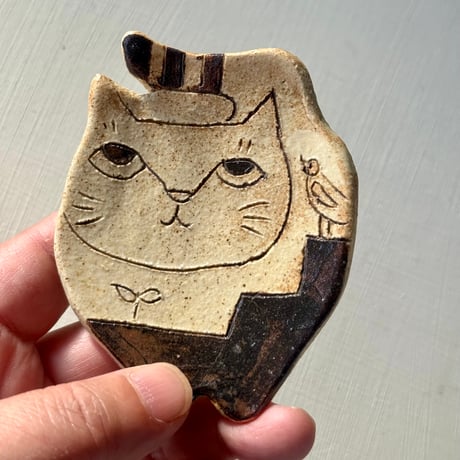 猫型豆皿　3
