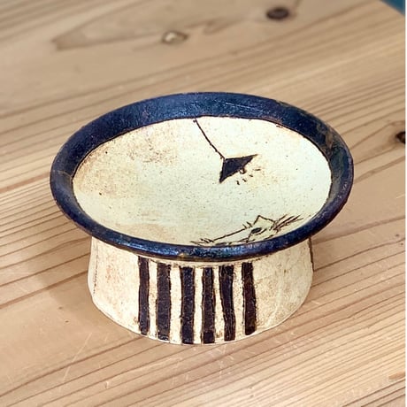 平野照子　猫のご飯皿　me002008
