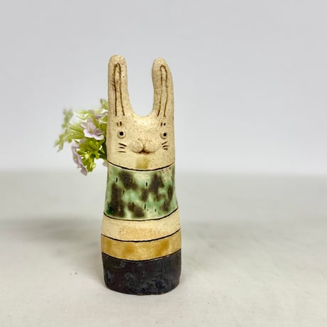 うさぎ花入れ　ha968