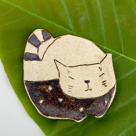 猫型豆皿　みずたまsa008012