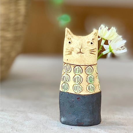 猫花入れ　ha382