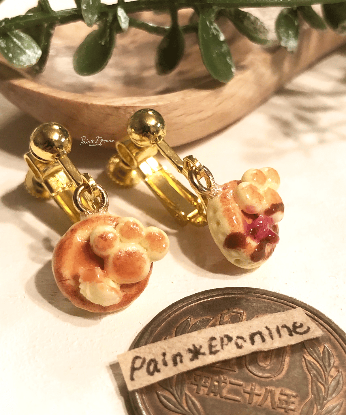 メープルとベリーの肉球パンケーキイヤリング | Pain＊Eponine