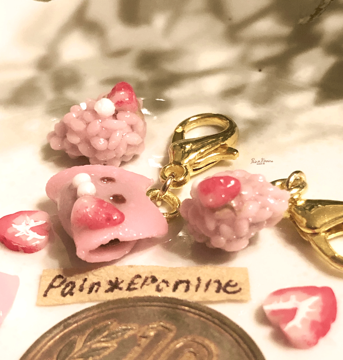 にゃんこ桜餅チャーム：関東風 | Pain＊Eponine