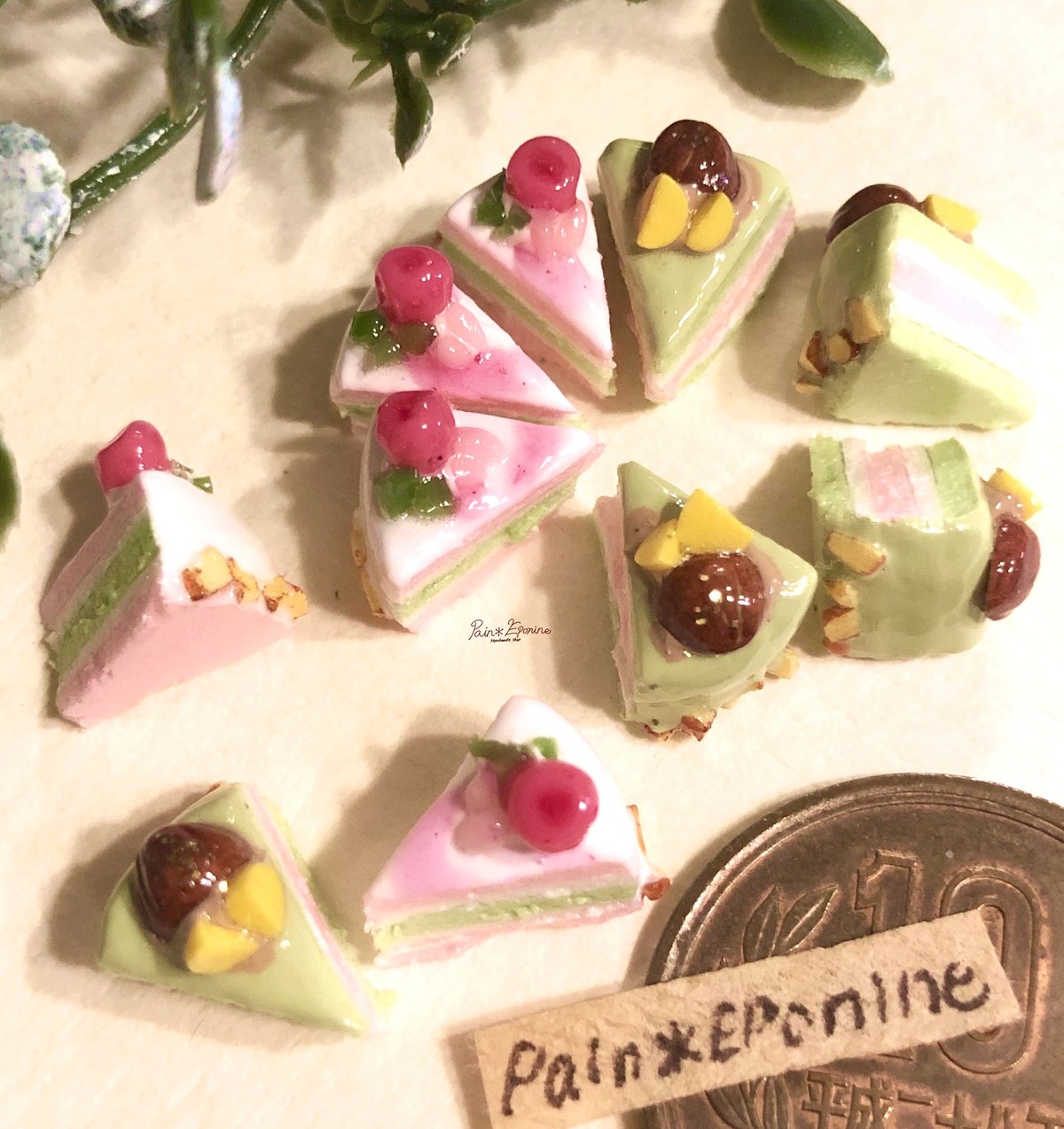 2個セット】ミニチュア桜と抹茶のケーキ | Pain*Eponine 2個セット】ミニチュア桜と抹茶のケーキ | Pain*Eponine
