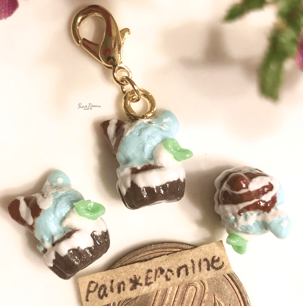 にゃんこチョコミントアイスチャーム | Pain＊Eponine
