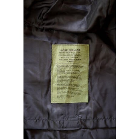 旧モデル スウェーデン軍 ECWCS PARKA / ブラック
