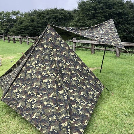 在庫少！【デッドストック】ルーマニア軍幕 リーフカモ